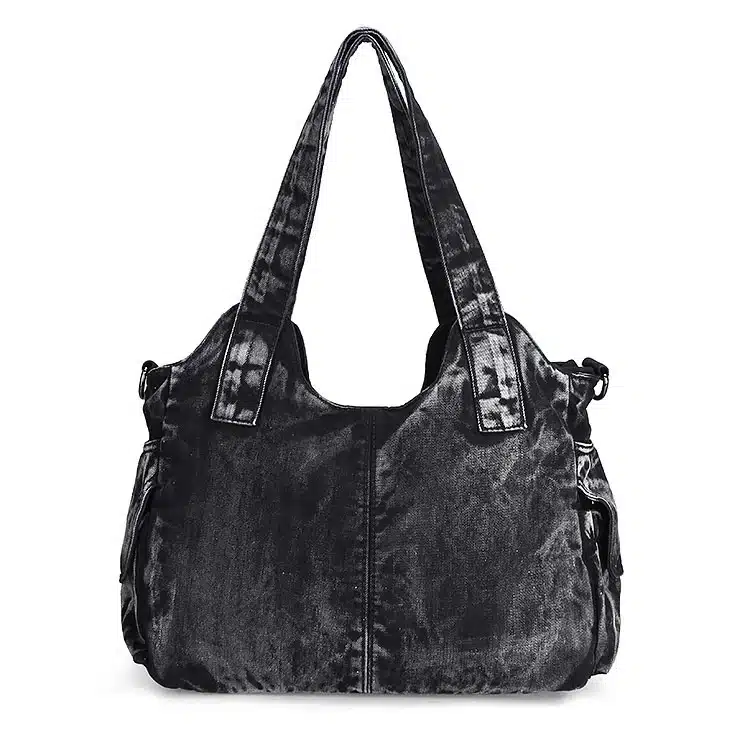 iPinee Fashion Women Bag Vintage Casual Denim Handbag Lady Large Capacity Jeans Tote Weave tape Creative Shoulder Messenger Bag 16