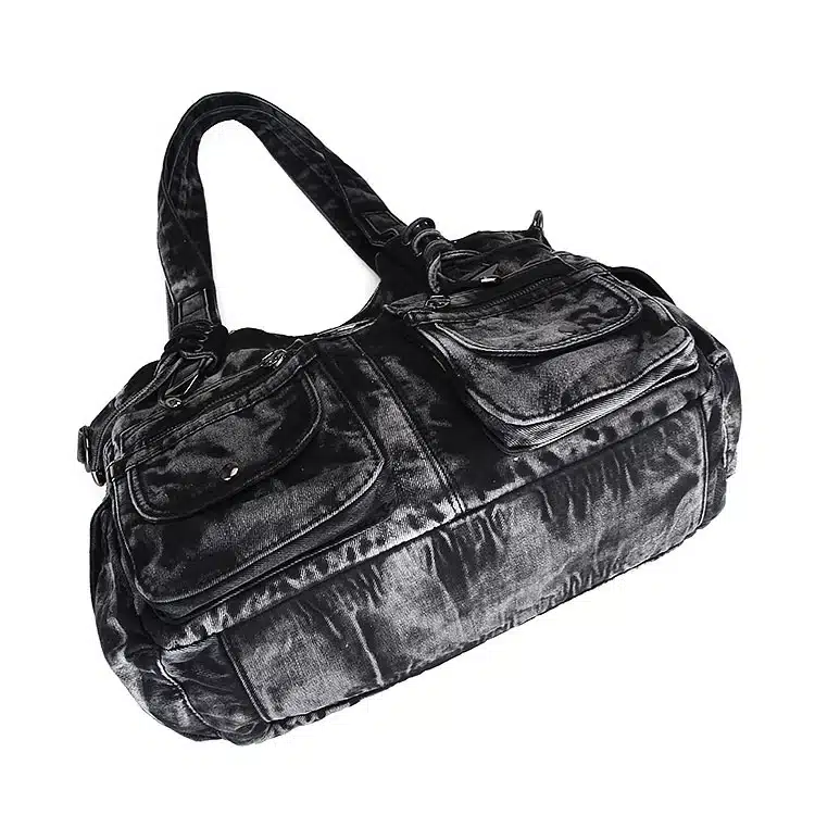iPinee Fashion Women Bag Vintage Casual Denim Handbag Lady Large Capacity Jeans Tote Weave tape Creative Shoulder Messenger Bag 17
