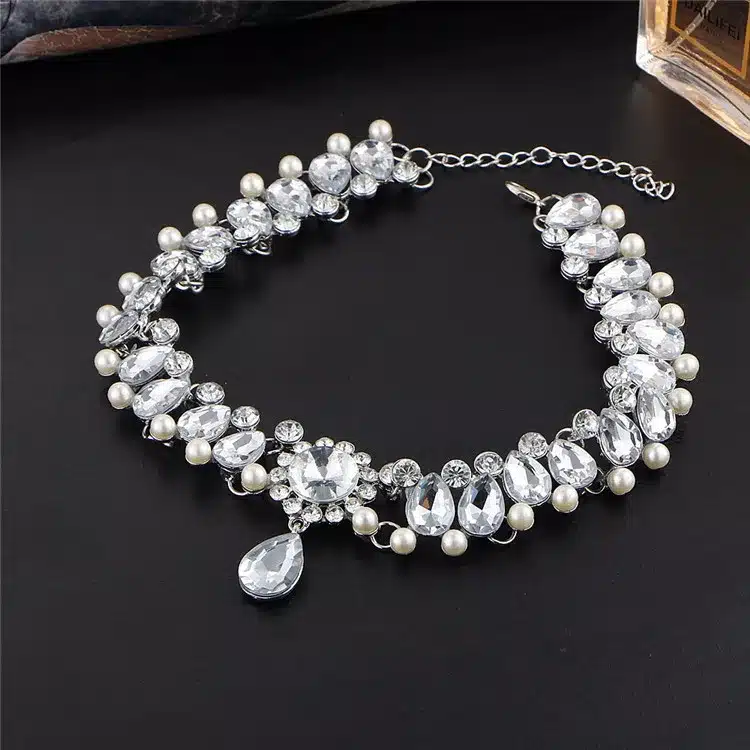 17KM Boho Collar Choker Water Drop Crystal Beads Choker Necklace &pendant Vintage Simulated Pearl Statement Beads Maxi Jewelry 41