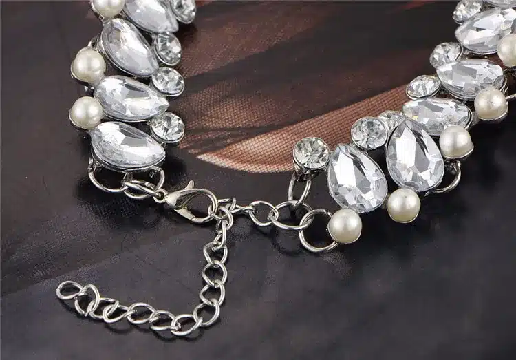 17KM Boho Collar Choker Water Drop Crystal Beads Choker Necklace &pendant Vintage Simulated Pearl Statement Beads Maxi Jewelry 46