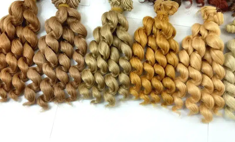 1 piece 15cm x 100cm brunette blonde coffee black brown natural color curly doll wigs hair for 1/3 1/4 1/6 BJD SD diy 5