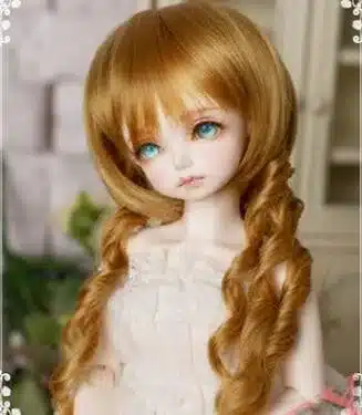 1 piece 15cm x 100cm brunette blonde coffee black brown natural color curly doll wigs hair for 1/3 1/4 1/6 BJD SD diy 10
