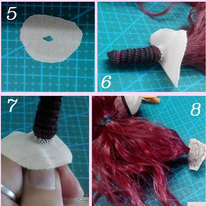 1 piece 25*100cm brown flaxen coffee black brown natural color DOD AOD doll wig straight thick hair for 1/3 1/4 1/6 BJD diy 11