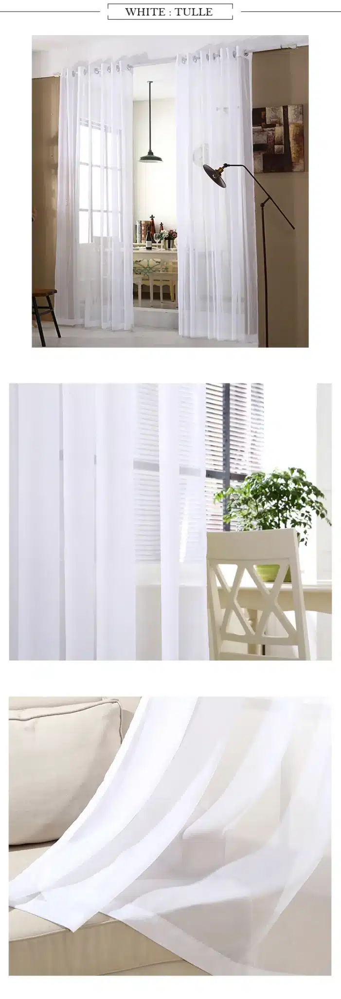 Cheap Curtains Solid White Tulle Modern Curtains for Living Room Translucidus Curtains Window Sheer for the Bedroom Custom Made 11