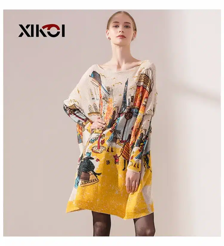 New 2017 Autumn Casual Long Women Sweater Coat Batwing Sleeve Loose Women's Sweaters Clothes Pullovers Fashion Pullover Clothing 12