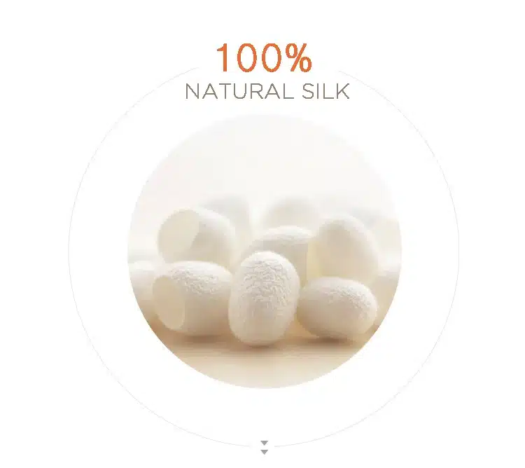 valged siidikookonid lähivaates