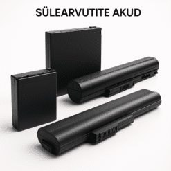 Erinevad sülearvutite akud valgel taustal