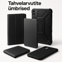 Erinevad tahvelarvutite ümbrised laual
