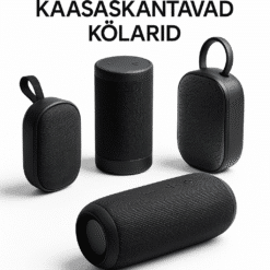 Mitmed erinevad kaasaskantavad kõlarid laual