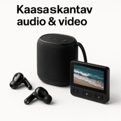 Kaasaskantavad kõrvaklapid, kõlarid ja muud audio-videoseadmed