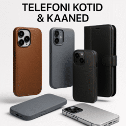 Erinevad telefoni kotid ja kaaned stiilse disainiga