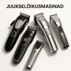 Erinevad juukselõikusmasinad laual