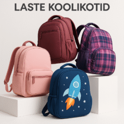 Erinevad laste koolikotid värvikates disainides