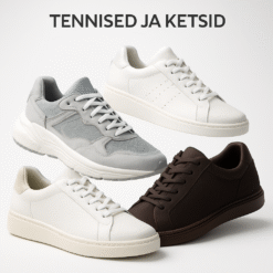 Valik tenniseid ja ketse erinevates stiilides ja värvides
