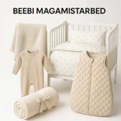 Beebi magamistarbed, sealhulgas tekid, voodipesu ja magamiskotid